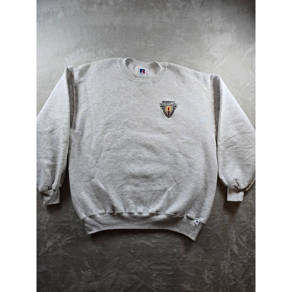 Vintage Montclair College Preparatory Sweatshirt Mens XL Gray Made in USA *Read